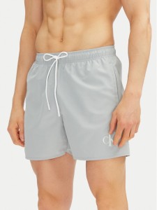 Calvin Klein Swimwear Szorty kąpielowe KM0KM01101 Niebieski Regular Fit
