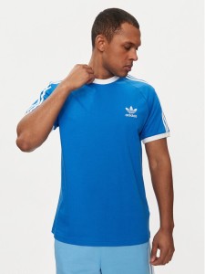 adidas T-Shirt adicolor Classics 3-Stripes IN7745 Niebieski Regular Fit