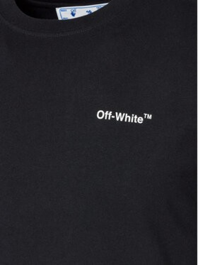 Off-White T-Shirt OMAA027F22JER0111001 Czarny Regular Fit