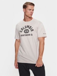 Columbia T-Shirt CSC Basic Logo™ Short Sleeve Brązowy Regular Fit