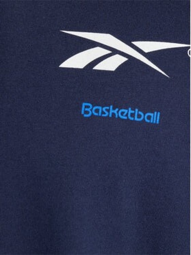 Reebok T-Shirt Reebok Basketball Court Top T-Shirt HM6239 Niebieski Relaxed Fit