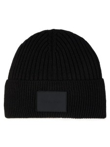 Calvin Klein Czapka Tonal Rubber Patch Beanie K50K511291 Czarny