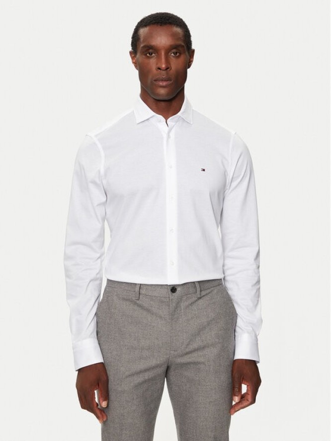 Tommy Hilfiger Koszula MW0MW36908 Biały Slim Fit