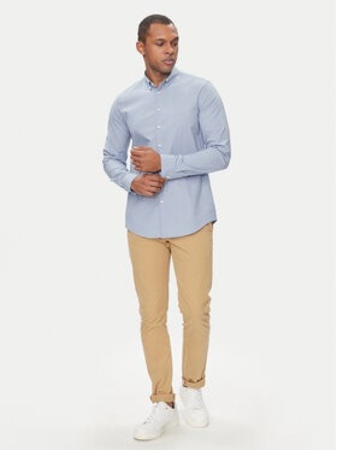 Calvin Klein Koszula Chambray K10K112679 Niebieski Slim Fit