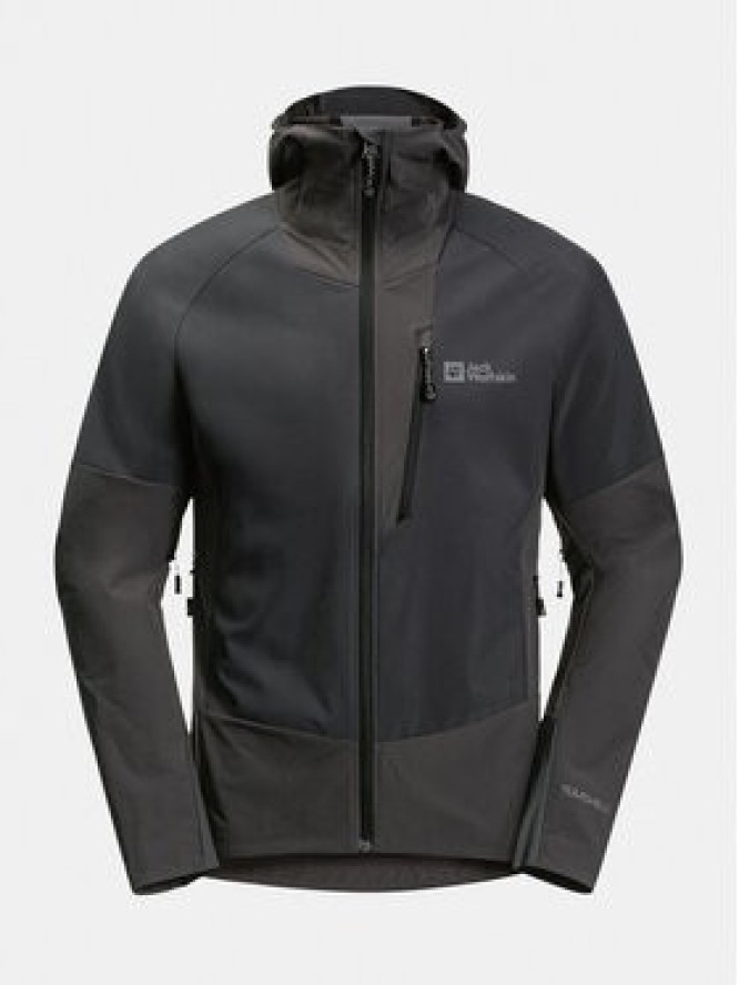 Jack Wolfskin Kurtka softshell Alpspitze 1307771 Czarny Regular Fit