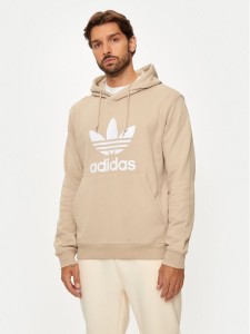 adidas Bluza adicolor Classics Trefoil IZ2359 Beżowy Regular Fit