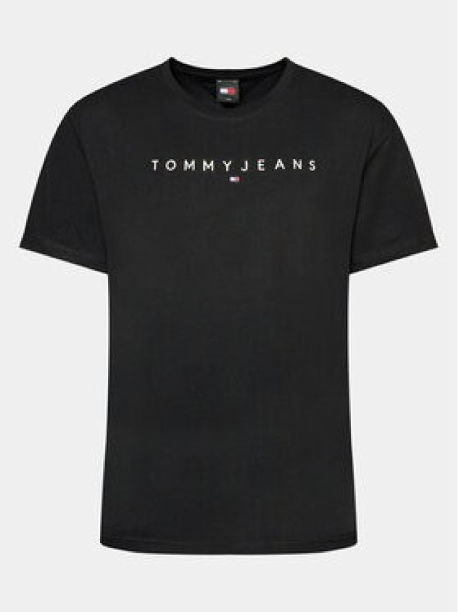 Tommy Jeans T-Shirt Linear Logo DM0DM17993 Czarny Regular Fit