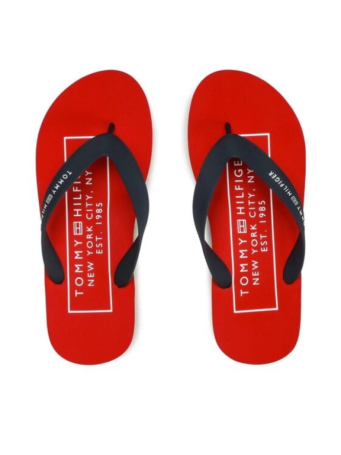 Tommy Hilfiger Japonki Rubber Hilfiger Beach Sandal FM0FM04468 Granatowy