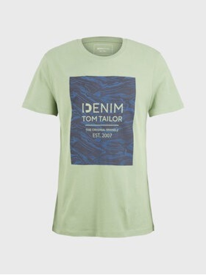 Tom Tailor Denim T-Shirt 1033036 Zielony Regular Fit