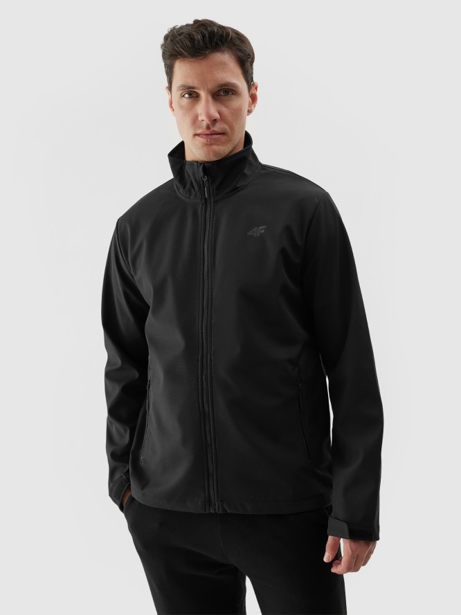 Kurtka softshell wiatroodporna membrana 5000 męska - czarna