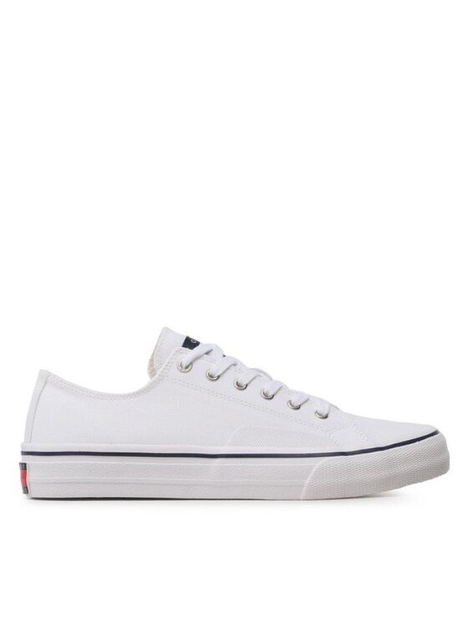 Tommy Jeans Tenisówki Skate Canvas Ess EM0EM01175 Biały