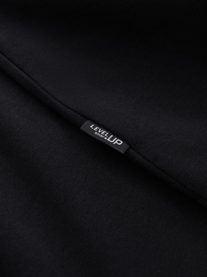 Męski longsleeve bawełniany LOOSE FIT z okrągłym dekoltem – czarny V1 OM-LSBC-0129 - XXL