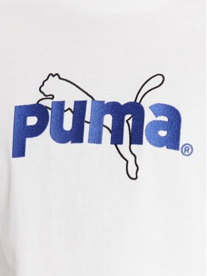 Puma T-Shirt Team Graphic 538256 Biały Relaxed Fit