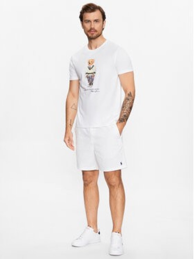 Polo Ralph Lauren Szorty materiałowe 710644995042 Biały Regular Fit