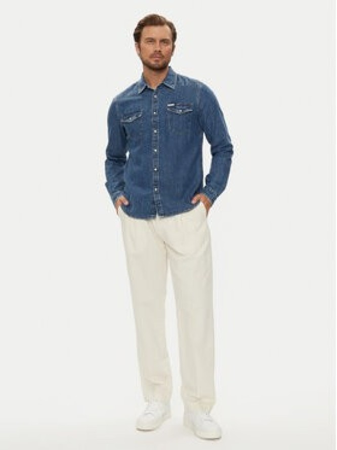 Guess Jeans Koszula jeansowa M4YH55 D5EI1 Granatowy Slim Fit