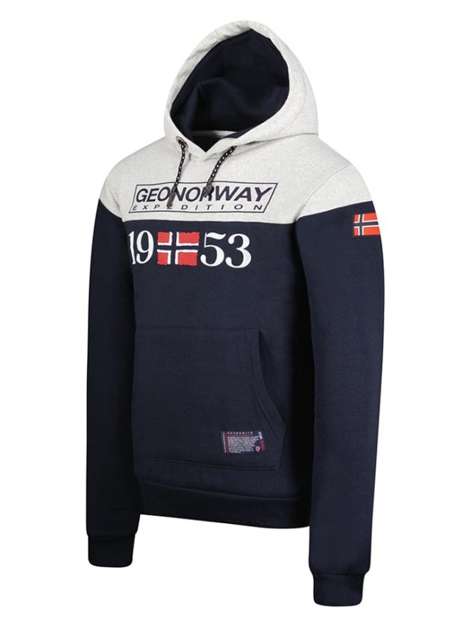 Geographical Norway Bluza "Greg" w kolorze granatowo-szarym rozmiar: S