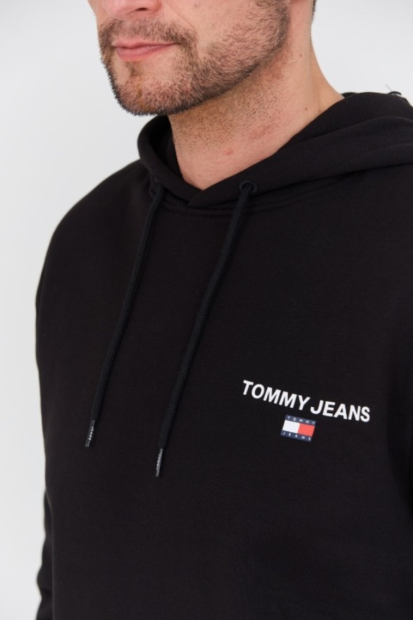 TOMMY JEANS Czarna bluza z kapturem