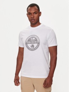 Napapijri T-Shirt S-Bollo NP0A4I3C Biały Regular Fit