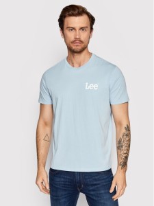 Lee T-Shirt Wobbly Logo L65QAIUY 112145361 Niebieski Regular Fit