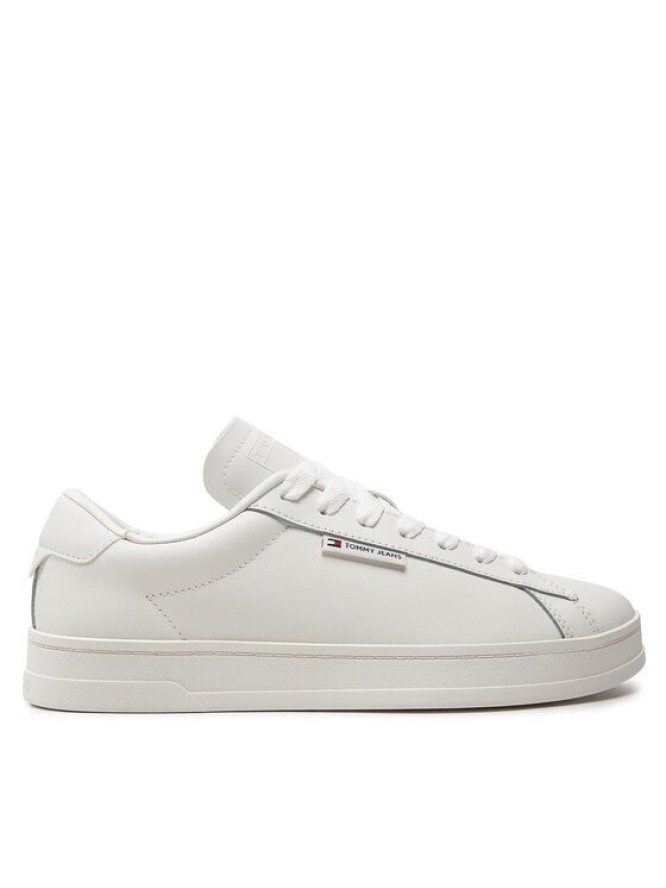 Tommy Jeans Sneakersy Tjm Leather Low Cupsole EM0EM01374 Écru