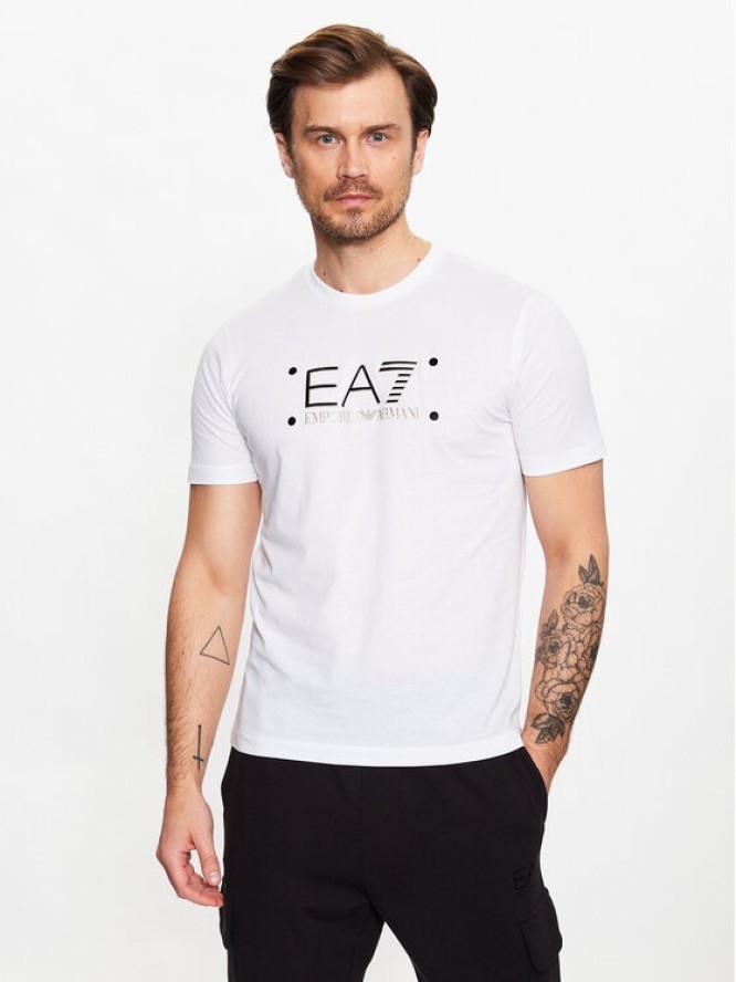 EA7 Emporio Armani T-Shirt 3RPT20 PJM9Z 1100 Biały Regular Fit