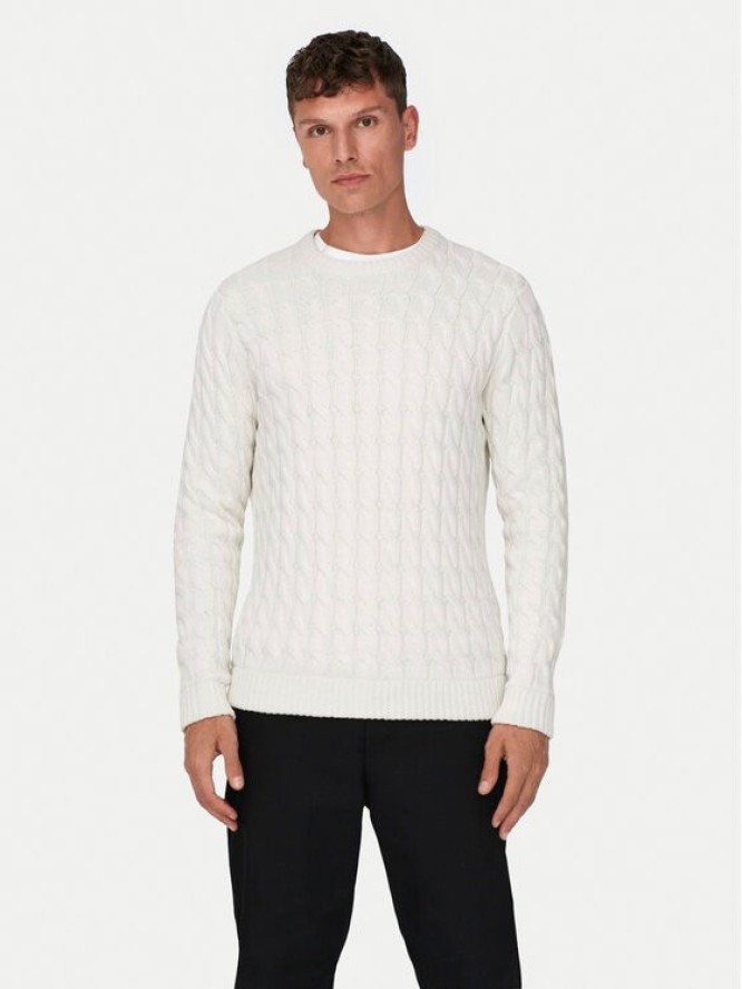 Only & Sons Sweter 22026504 Écru Regular Fit