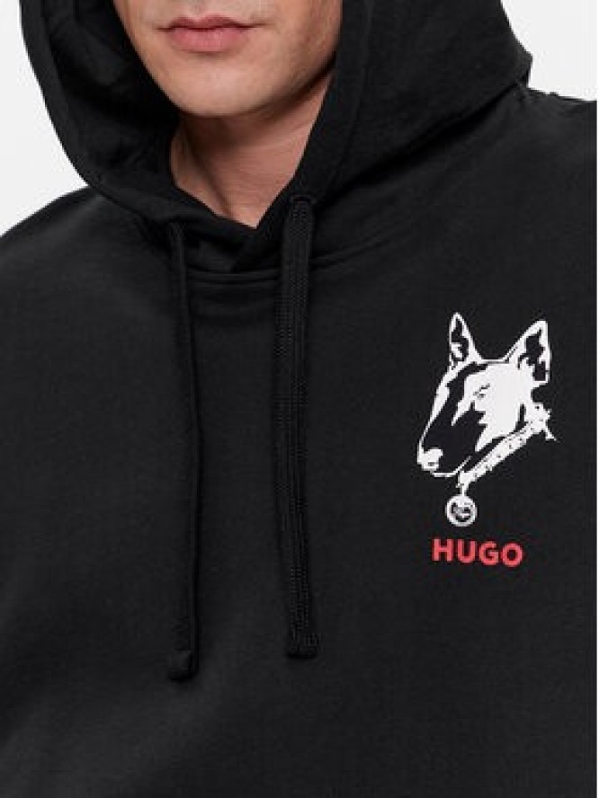 Hugo Bluza Dammico 50509184 Czarny Relaxed Fit