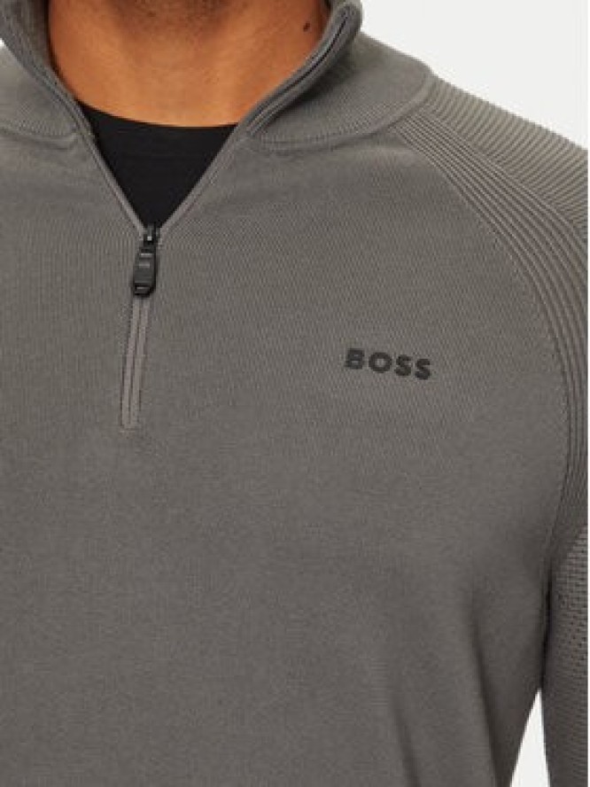 Boss Sweter Perform-X_QZ 50498525 Szary Regular Fit