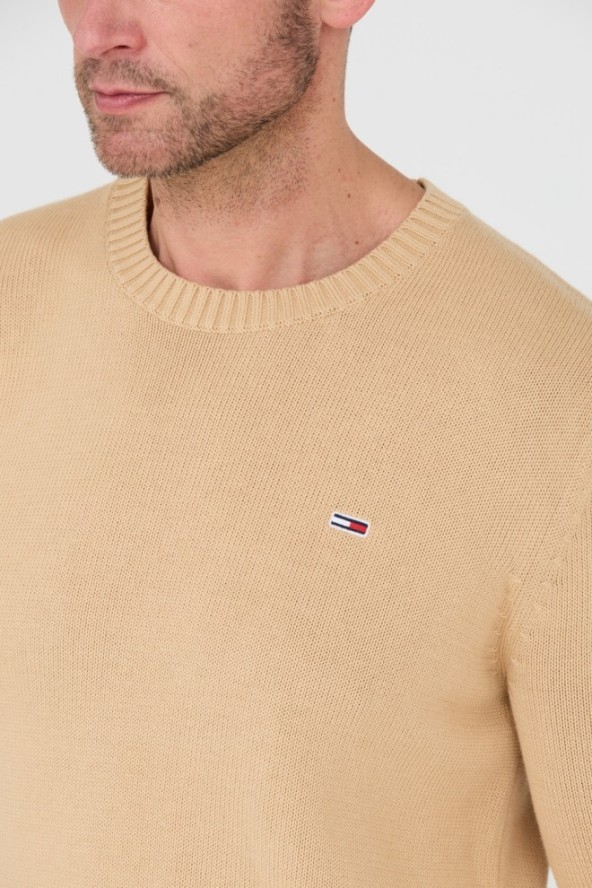 TOMMY JEANS Beżowy sweter