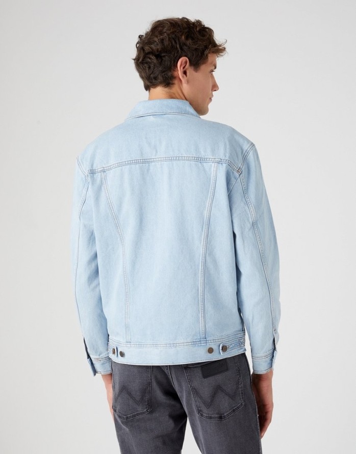 WRANGLER ANTI FIT JACKET MĘSKA KURTKA JEANSOWA JEANS BABY BLUE W45973Y94