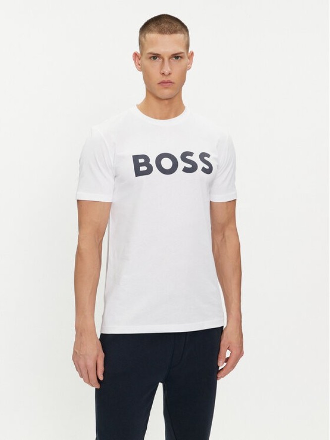 Boss T-Shirt Thinking 1 50481923 Biały Regular Fit