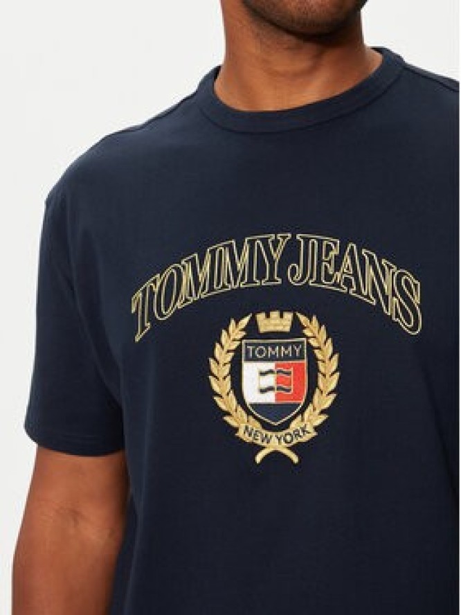 Tommy Jeans T-Shirt DM0DM19690 Granatowy Regular Fit