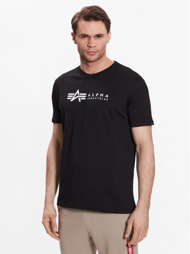 Alpha Industries Komplet 2 t-shirtów Alpha Label 118534 Czarny Regular Fit