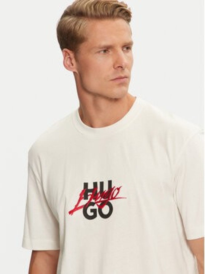 Hugo T-Shirt Dlongny 50521076 Écru Relaxed Fit