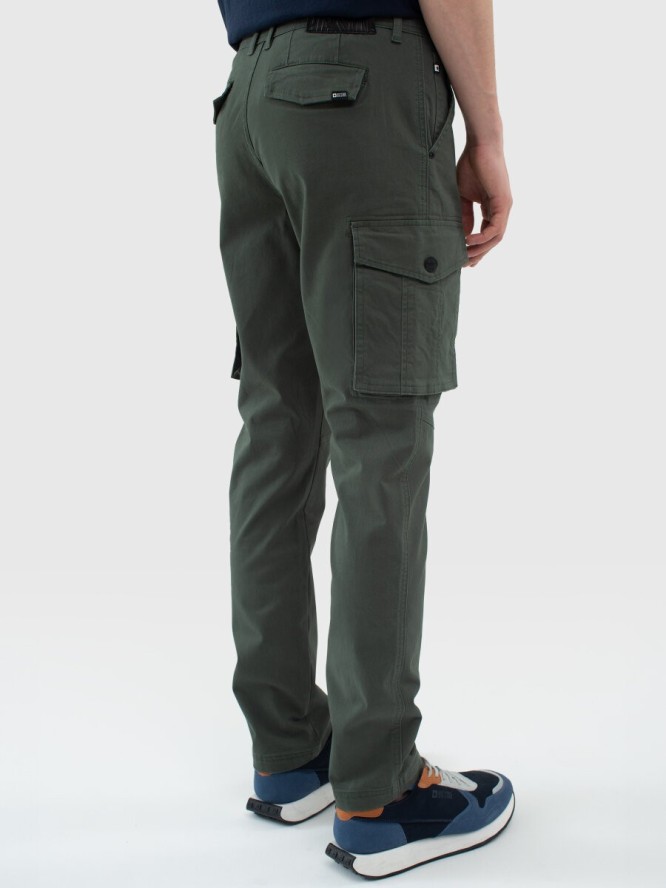 Spodnie męskie typu cargo khaki Ian 303