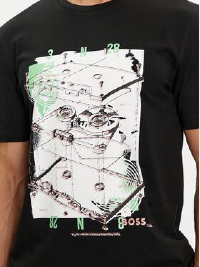 Boss T-Shirt Te_Cassatte 50516003 Czarny Regular Fit