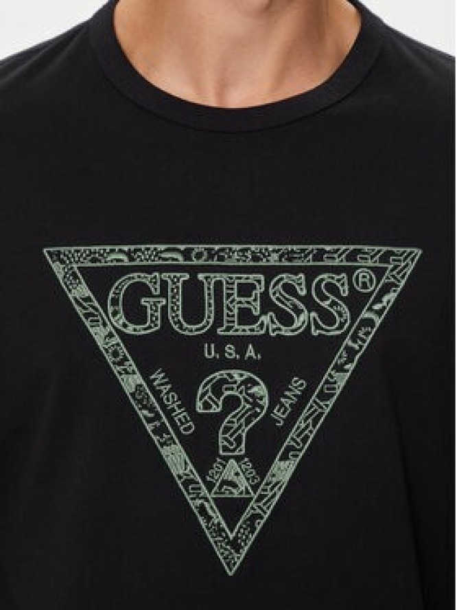 Guess Longsleeve M4YI27 K8FQ4 Czarny Regular Fit