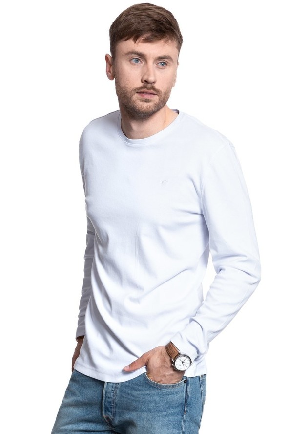 LONGSLEEVE MUSTANG crew neck basic general White 1006810 2045