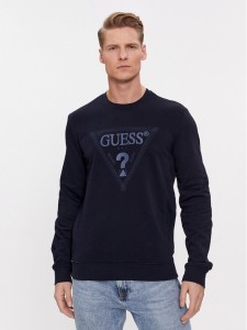 Guess Bluza Stitched M4RQ15 KBK32 Granatowy Regular Fit