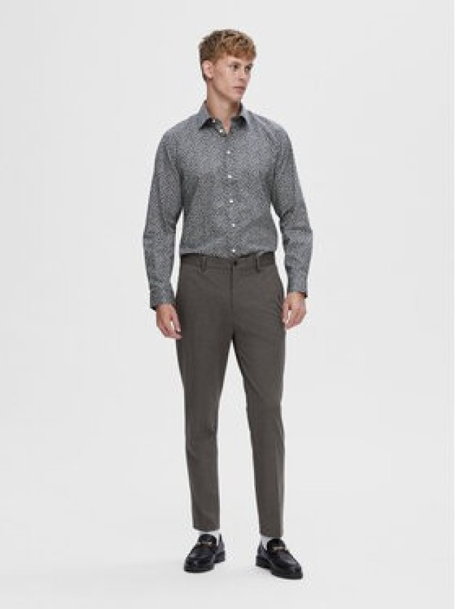 Selected Homme Koszula 16093276 Granatowy Slim Fit