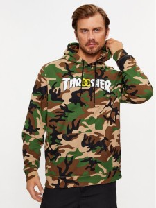 DC Bluza Dc X Thrasher Otlr ADYFT03399 Khaki Regular Fit