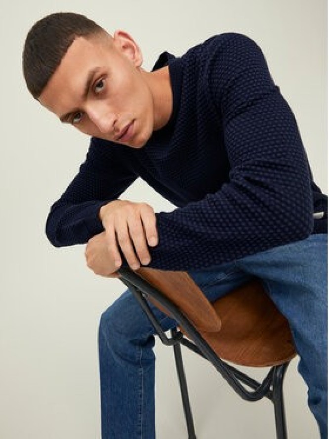 Jack&Jones Sweter 12212816 Granatowy Regular Fit