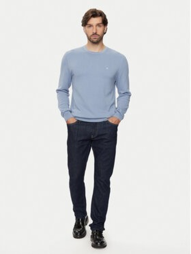 Calvin Klein Sweter K10K113410 Niebieski Slim Fit