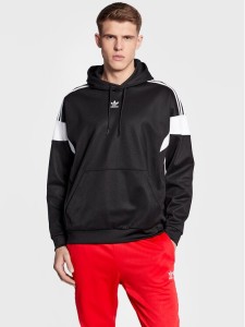 adidas Bluza Adicolor Classics Cut Line Hoodie HS2065 Czarny Loose Fit