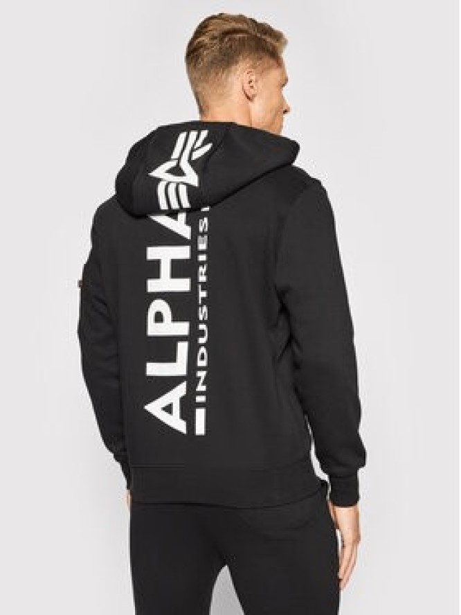 Alpha Industries Bluza Back Print 178318 Czarny Regular Fit