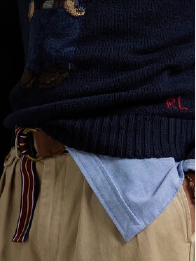 Polo Ralph Lauren Sweter 710946137001 Granatowy Regular Fit