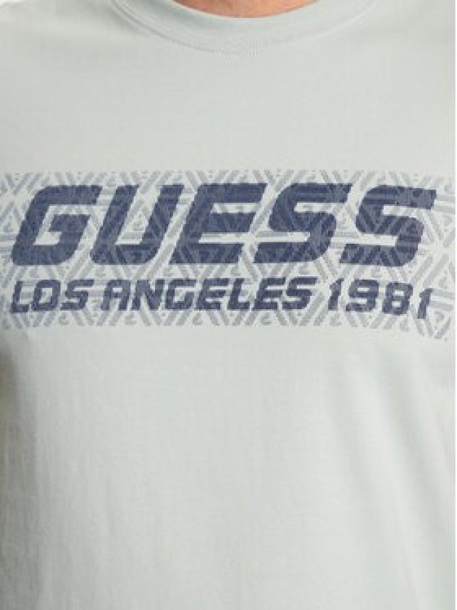 Guess T-Shirt Z3YI03 J1314 Niebieski Slim Fit