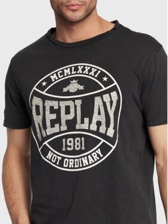 Replay T-Shirt M6292.000.22658LM Czarny Regular Fit