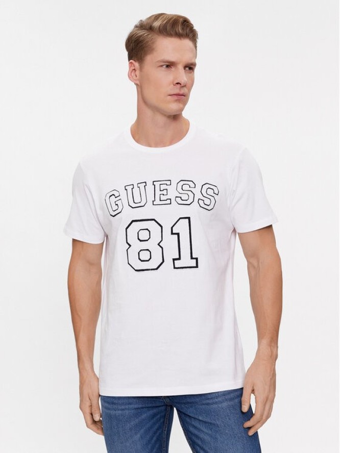 Guess T-Shirt Ss Cn M4RI22 K8FQ4 Biały Regular Fit