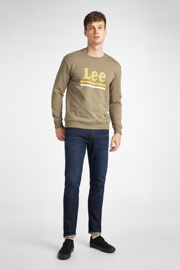 LEE STRIPE SWS MĘSKA BLUZA REGULAR FIT UTILITY GREEN L82OSPNG 112122127